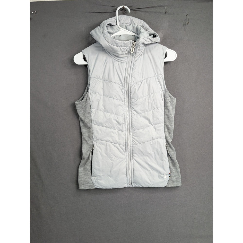 Smartwool Womens Smartloft 60 Hooded Vest Light Gray Small 8387